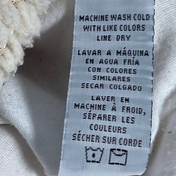 Thread & Suplly Cream Cozy Plush Zip Front Jacket Sz M - Picture 6 of 6